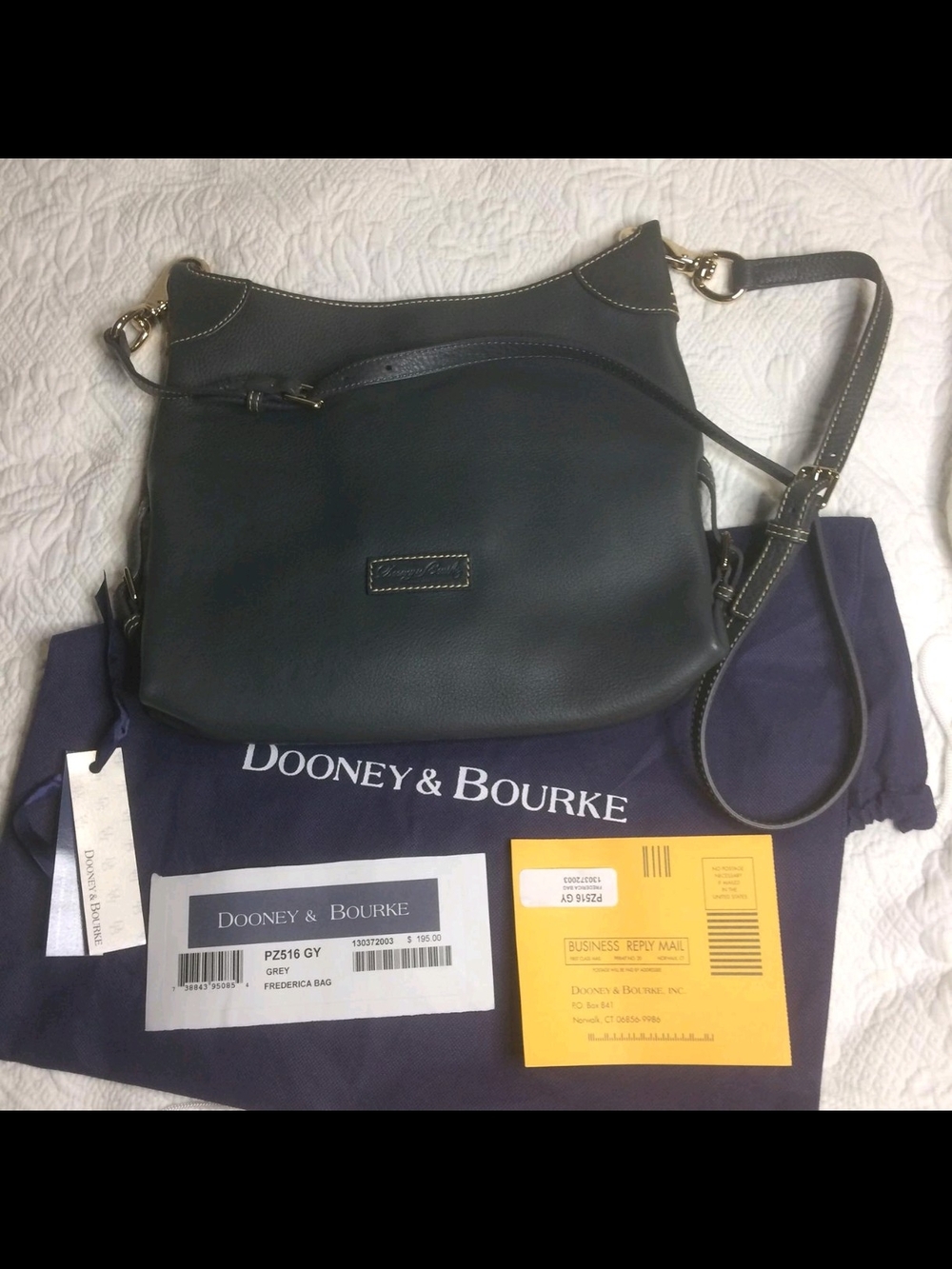 Dooney & Bourke Dark Gray Fredrika Crossbody Bag